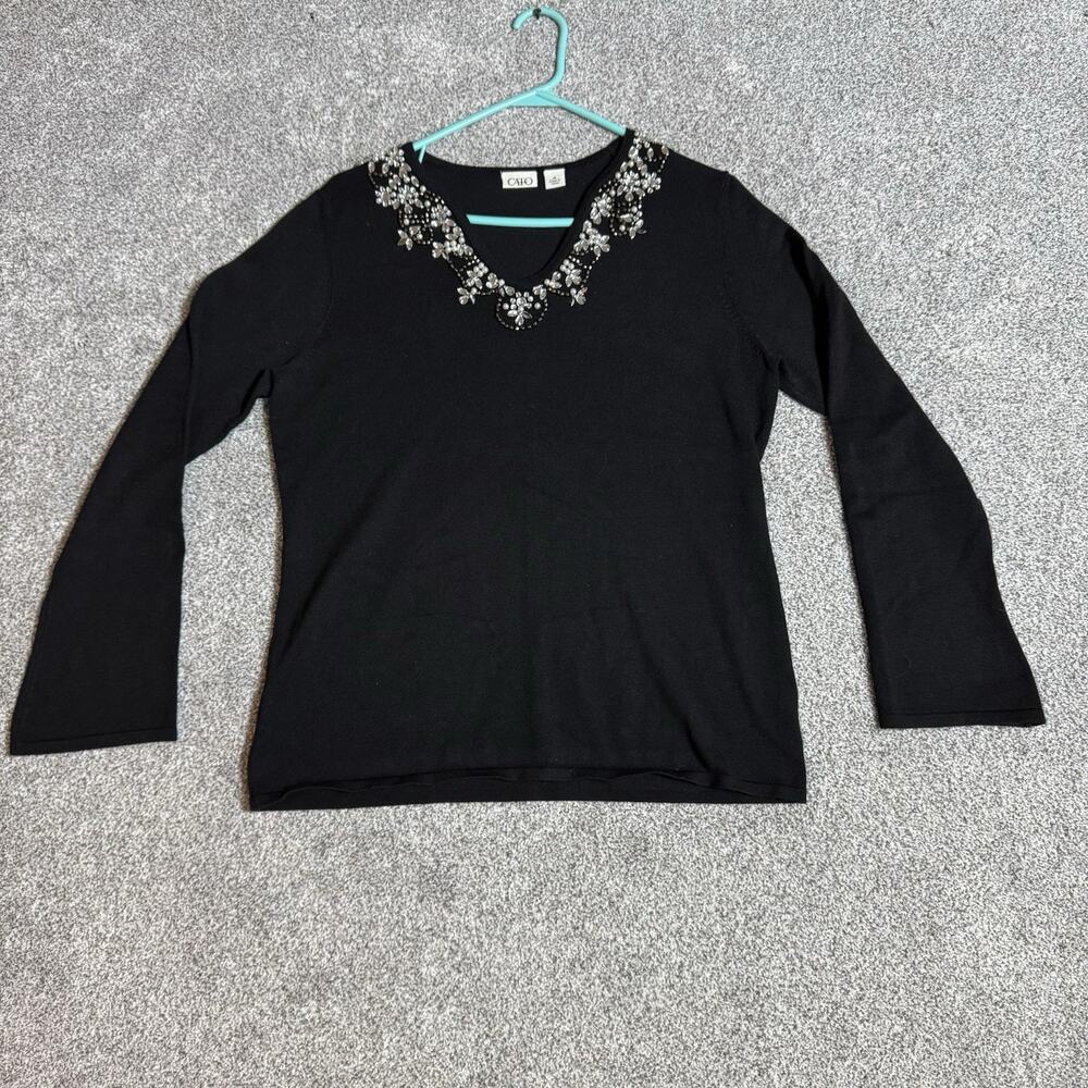 Vintage Y2K Top Womens Size Medium Beaded Embellished Feminine Chic Evening Wear